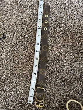 Vintage BoHo, new LV flower pattern, extra small dog collar